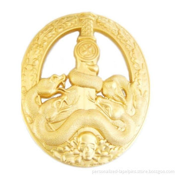 Costomized Design Personalized Lapel Pins Military 3d Embossed Logo